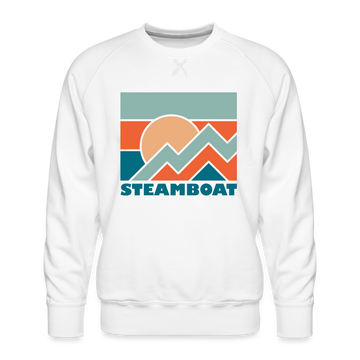 Premium Steamboat Sweatshirt - Men's Colorado Sweatshirt - white