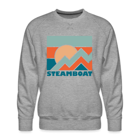 Premium Steamboat Sweatshirt - Men's Colorado Sweatshirt - heather grey