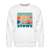 Premium Stowe Sweatshirt - Men's Vermont Sweatshirt - white