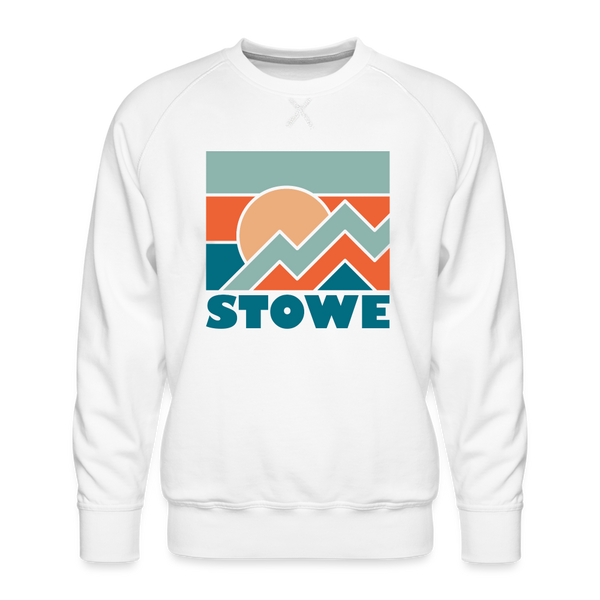 Premium Stowe Sweatshirt - Men's Vermont Sweatshirt - white