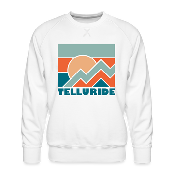Premium Telluride Sweatshirt - Men's Colorado Sweatshirt - white
