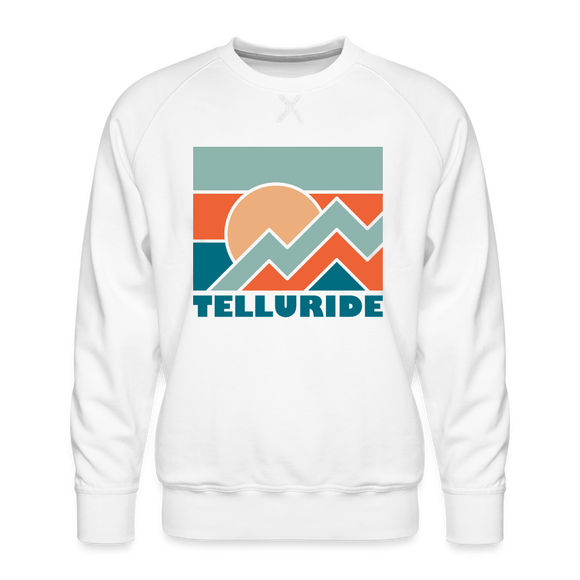 Premium Telluride Sweatshirt - Men's Colorado Sweatshirt - white
