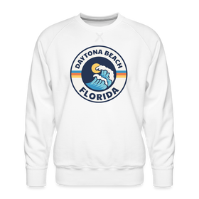 Premium Daytona Beach Sweatshirt - Men's Florida Sweatshirt - white