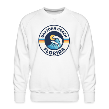 Premium Daytona Beach Sweatshirt - Men's Florida Sweatshirt - white