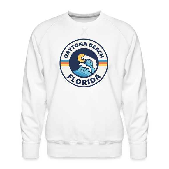 Premium Daytona Beach Sweatshirt - Men's Florida Sweatshirt - white