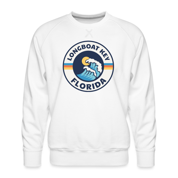 Premium Longboat Key Sweatshirt - Men's Florida Sweatshirt - white