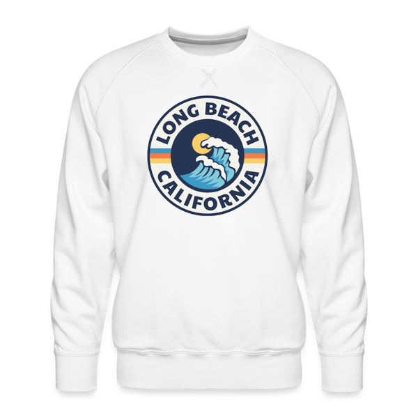 Premium Long Beach Sweatshirt - Men's California Sweatshirt - white