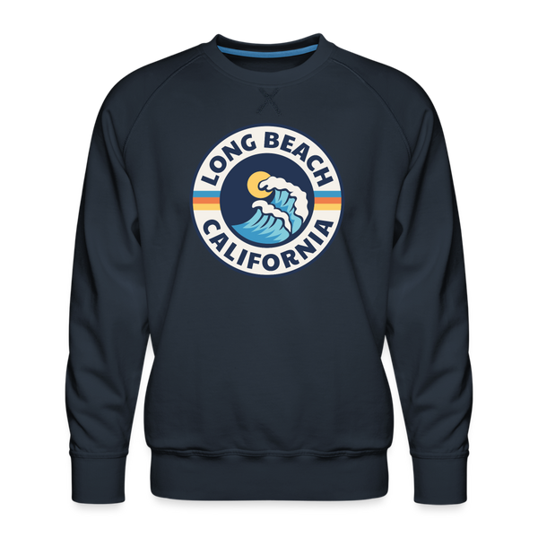 Premium Long Beach Sweatshirt - Men's California Sweatshirt - navy