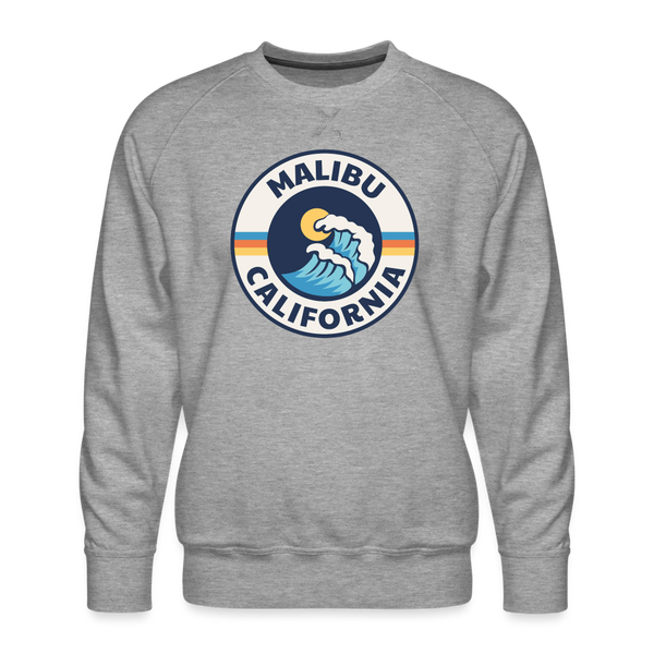 Premium Malibu Sweatshirt - Men's California Sweatshirt - heather grey