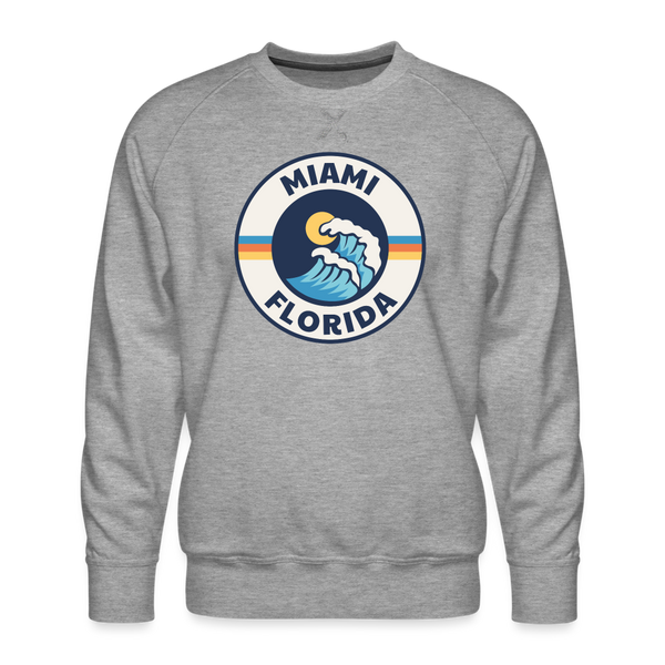 Premium Miami Sweatshirt - Men's Florida Sweatshirt - heather grey