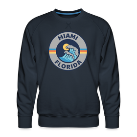 Premium Miami Sweatshirt - Men's Florida Sweatshirt - navy