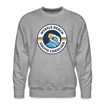 Premium Myrtle Beach Sweatshirt - Men's South Carolina Sweatshirt - heather grey