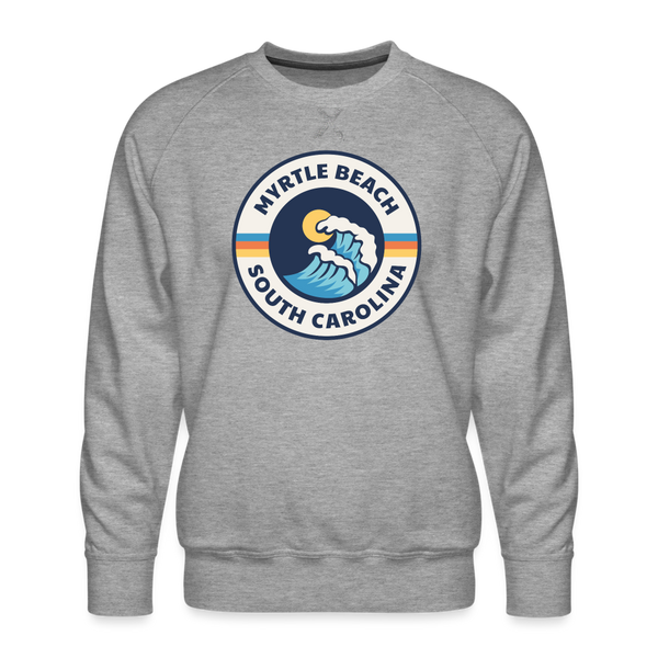 Premium Myrtle Beach Sweatshirt - Men's South Carolina Sweatshirt - heather grey