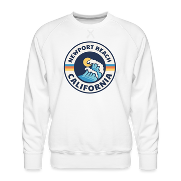 Premium Newport Beach Sweatshirt - Men's California Sweatshirt - white