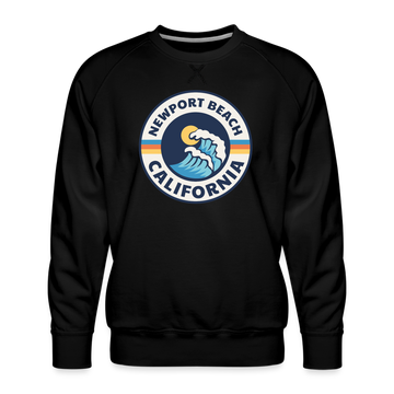 Premium Newport Beach Sweatshirt - Men's California Sweatshirt - black