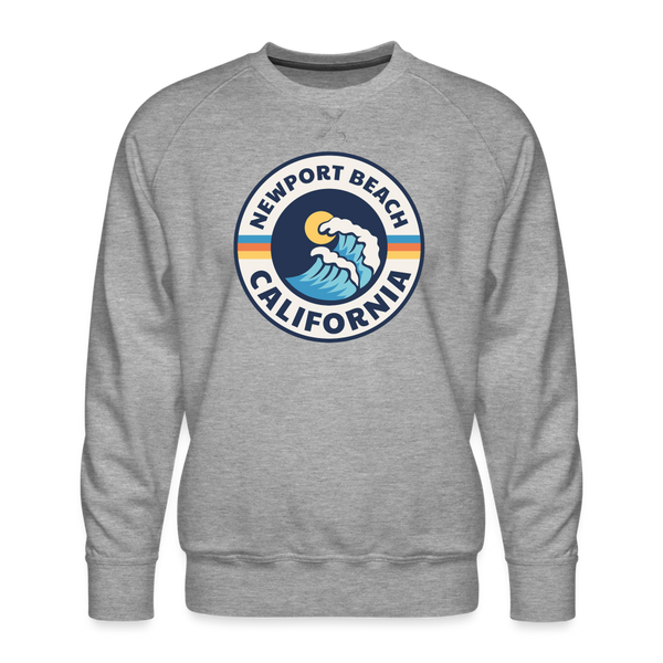 Premium Newport Beach Sweatshirt - Men's California Sweatshirt - heather grey