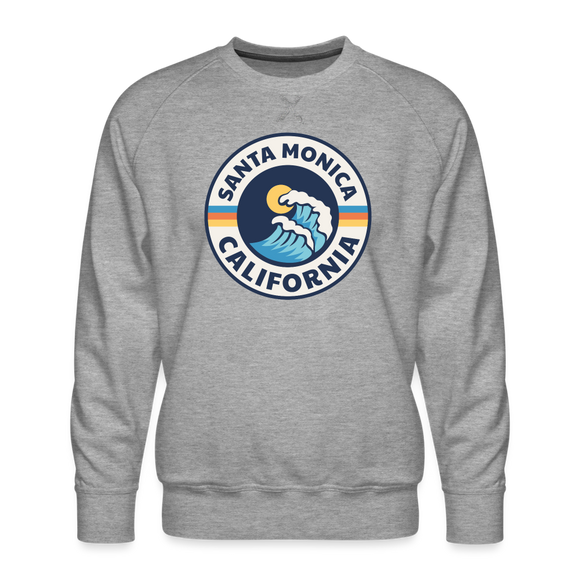 Premium Santa Monica Sweatshirt - Men's California Sweatshirt - heather grey
