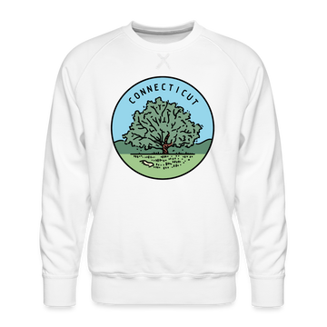 Premium Connecticut Sweatshirt - Men's Sweatshirt - white
