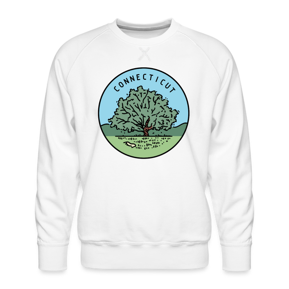 Premium Connecticut Sweatshirt - Men's Sweatshirt - white