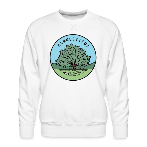 Premium Connecticut Sweatshirt - Men's Sweatshirt - white