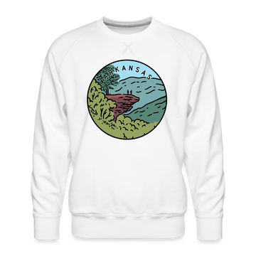 Premium Arkansas Sweatshirt - Men's Sweatshirt - white