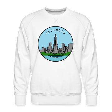 Premium Illinois Sweatshirt - Men's Sweatshirt - white