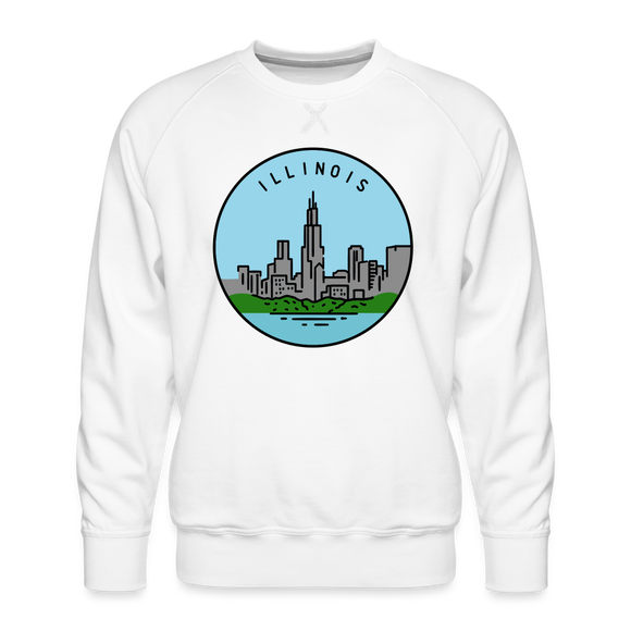 Premium Illinois Sweatshirt - Men's Sweatshirt - white