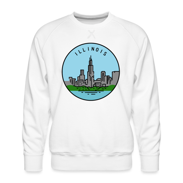 Premium Illinois Sweatshirt - Men's Sweatshirt - white