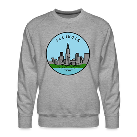 Premium Illinois Sweatshirt - Men's Sweatshirt - heather grey