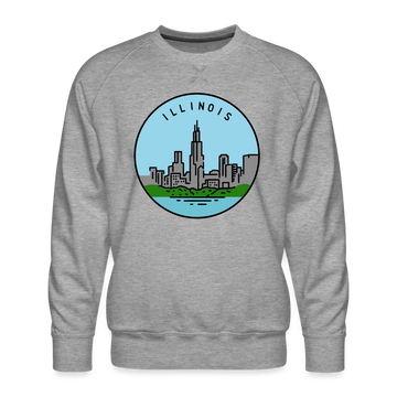 Premium Illinois Sweatshirt - Men's Sweatshirt - heather grey