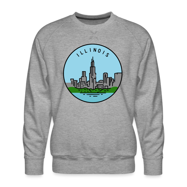 Premium Illinois Sweatshirt - Men's Sweatshirt - heather grey