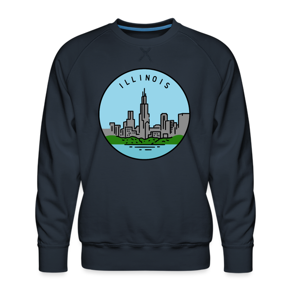 Premium Illinois Sweatshirt - Men's Sweatshirt - navy