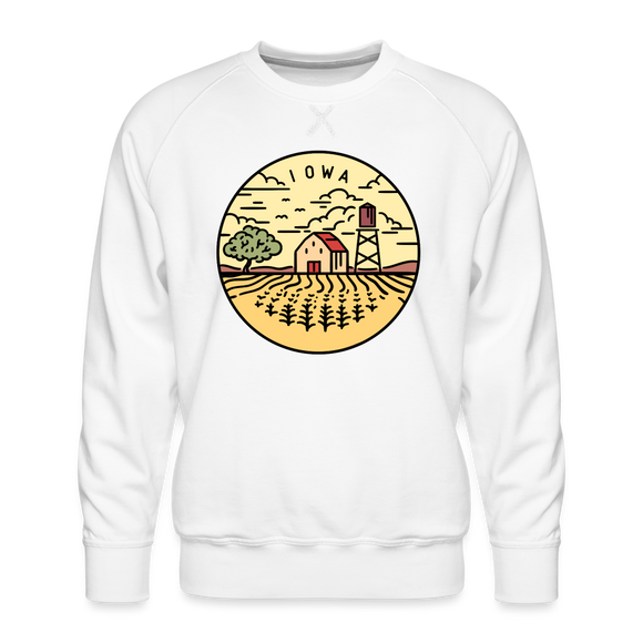 Premium Iowa Sweatshirt - Men's Sweatshirt - white