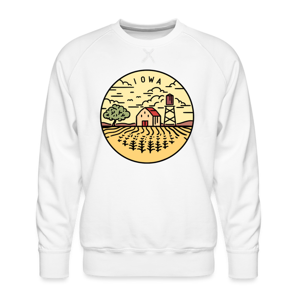 Premium Iowa Sweatshirt - Men's Sweatshirt - white