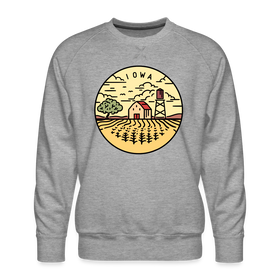 Premium Iowa Sweatshirt - Men's Sweatshirt - heather grey