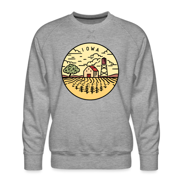 Premium Iowa Sweatshirt - Men's Sweatshirt - heather grey
