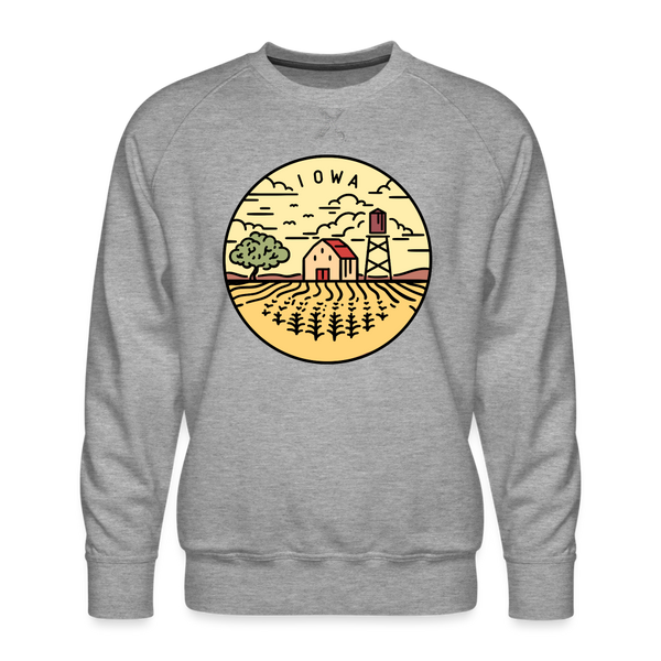 Premium Iowa Sweatshirt - Men's Sweatshirt - heather grey