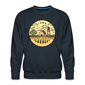 Premium Iowa Sweatshirt - Men's Sweatshirt - navy