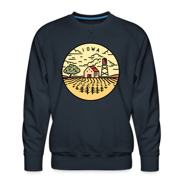 Premium Iowa Sweatshirt - Men's Sweatshirt - navy