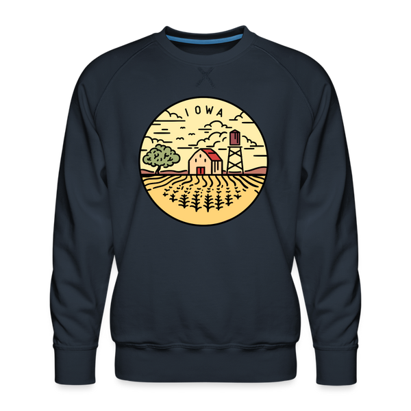 Premium Iowa Sweatshirt - Men's Sweatshirt - navy