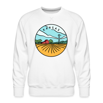Premium Kansas Sweatshirt - Men's Sweatshirt - white