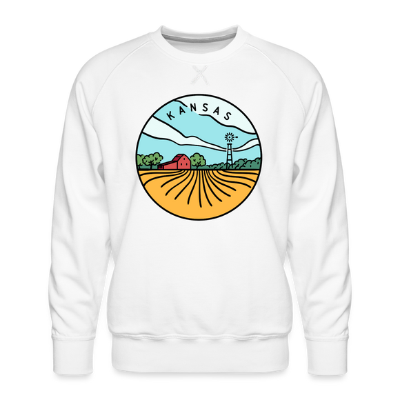 Premium Kansas Sweatshirt - Men's Sweatshirt - white