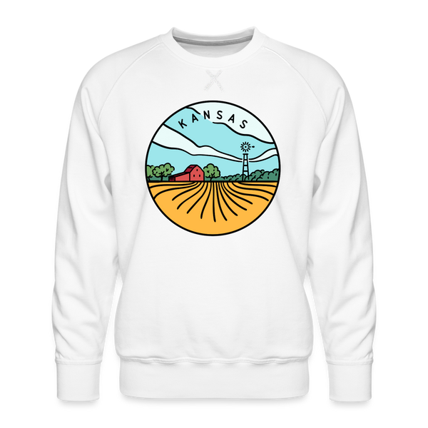 Premium Kansas Sweatshirt - Men's Sweatshirt - white