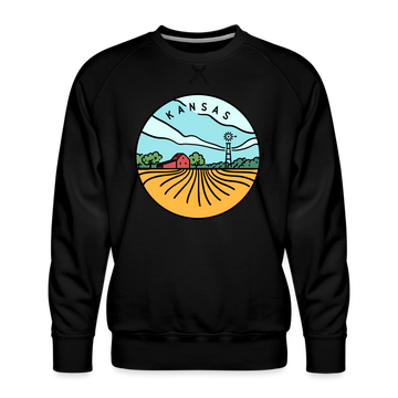 Premium Kansas Sweatshirt - Men's Sweatshirt - black