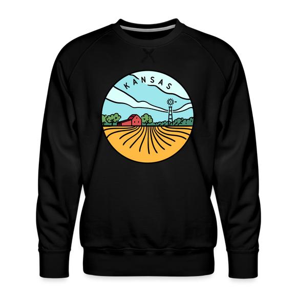 Premium Kansas Sweatshirt - Men's Sweatshirt - black
