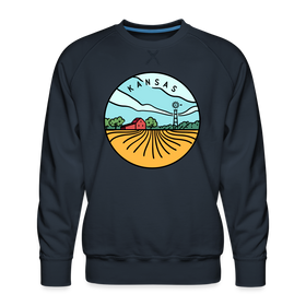 Premium Kansas Sweatshirt - Men's Sweatshirt - navy