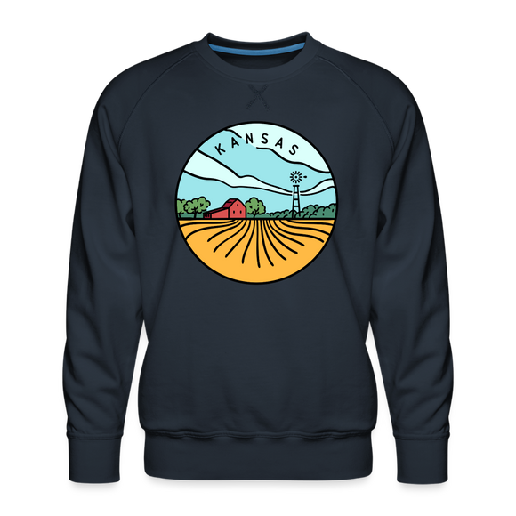 Premium Kansas Sweatshirt - Men's Sweatshirt - navy