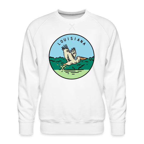 Premium Louisiana Sweatshirt - Men's Sweatshirt - white