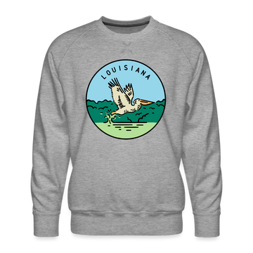 Premium Louisiana Sweatshirt - Men's Sweatshirt - heather grey