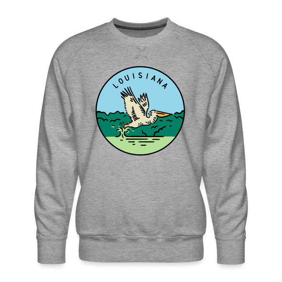 Premium Louisiana Sweatshirt - Men's Sweatshirt - heather grey